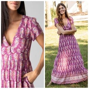 Floral Purple Maxi Dress